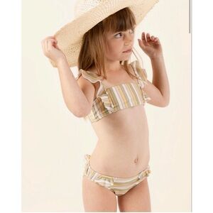 Rylee + Cru Carnival Stripe Ruffle Bikini